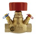 STRÖMAX-GM, stoupačkový regulační ventil pro měření tlakové diference, přímý, s měřícími ventilky, vnitřní závit
